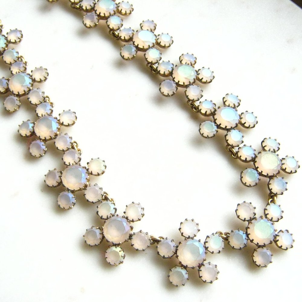 J Crew Iridescent Flower Necklace